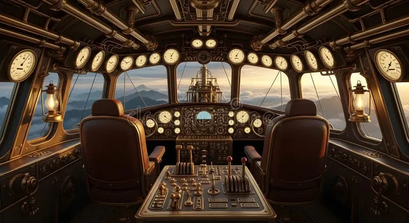 娱乐城APP下载蒸汽飞艇驾驶舱内部