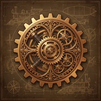 娱乐城蒸汽朋克齿轮标志